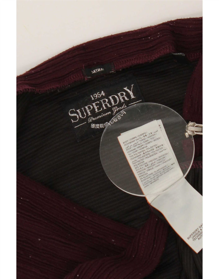 Minigonna da donna Superdry media W30 poliestere screziato bordeaux