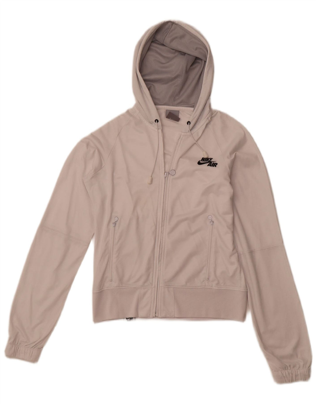 Maglione con cappuccio e zip da donna NIKE UK 10/12 Medio Bianco