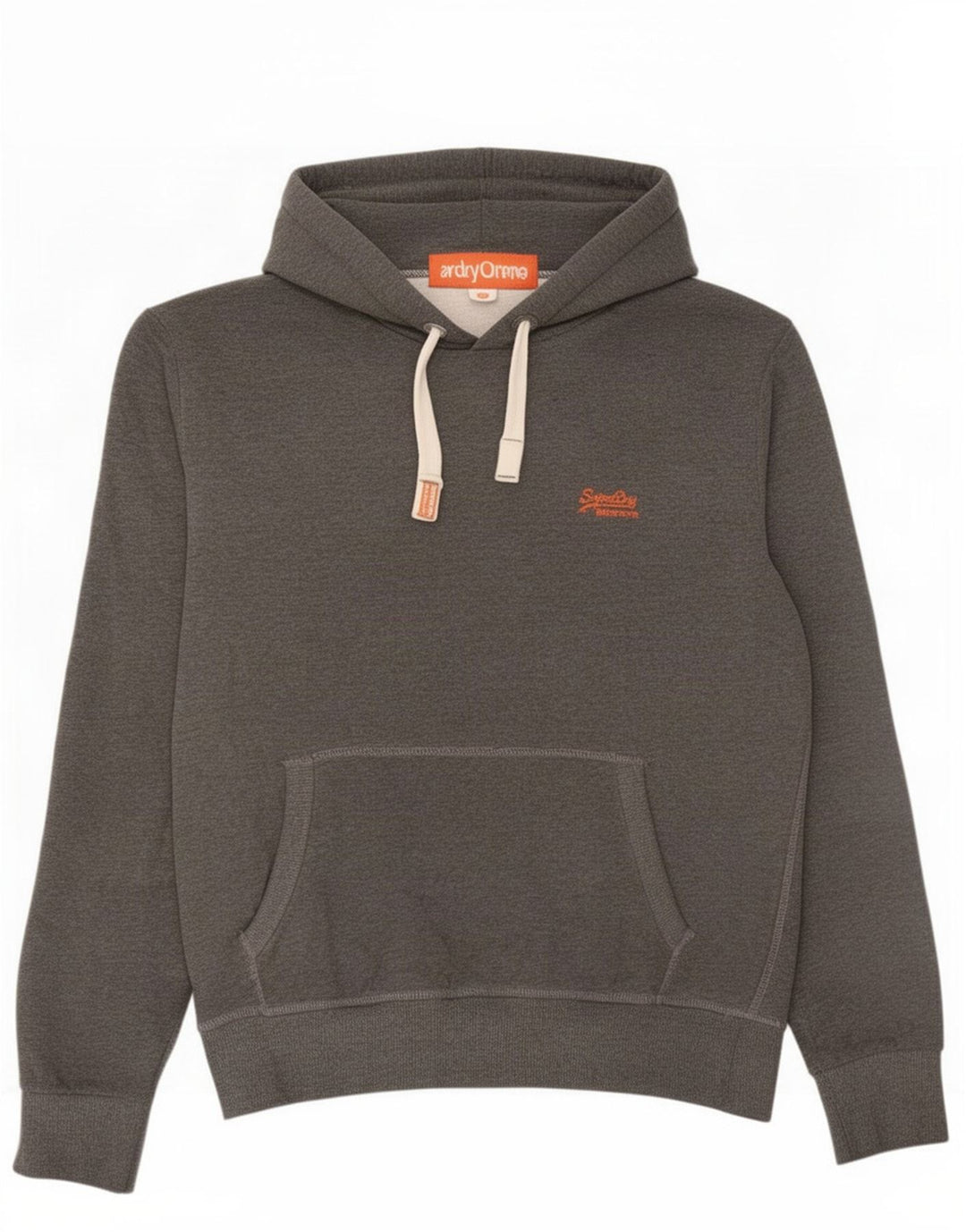 Felpa con cappuccio da uomo Superdry 2XL in cotone grigio