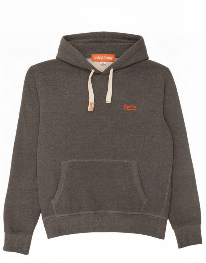 Felpa con cappuccio da uomo Superdry 2XL in cotone grigio
