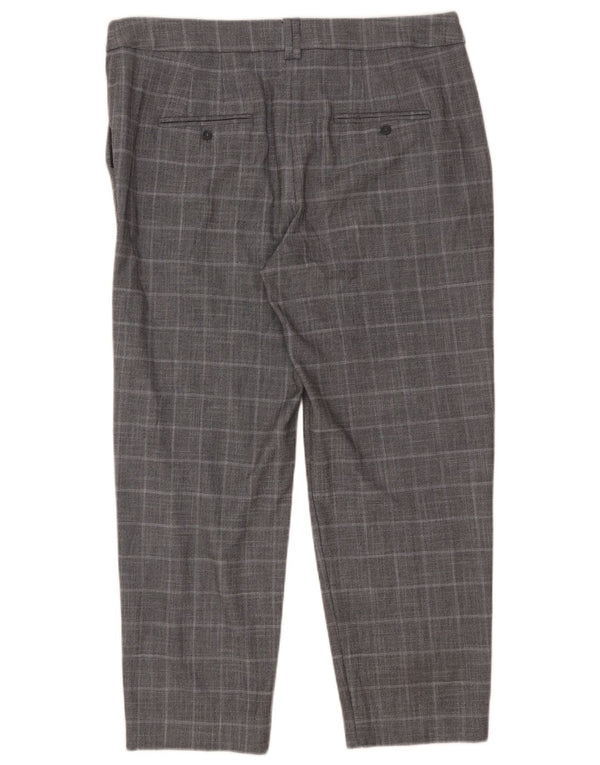 Pantaloni corti da uomo Marks & Spencer UK 14 Large W34 L26 Pied de poule grigio