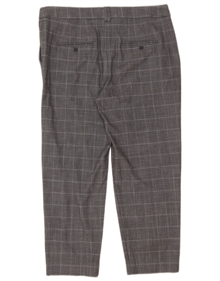 Pantaloni corti da uomo Marks & Spencer UK 14 Large W34 L26 Pied de poule grigio