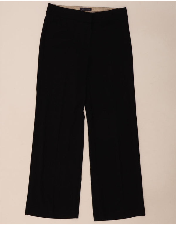 Pantaloni casual a vita alta da donna Marks & Spencer UK 12 Medium W34 L33 Nero