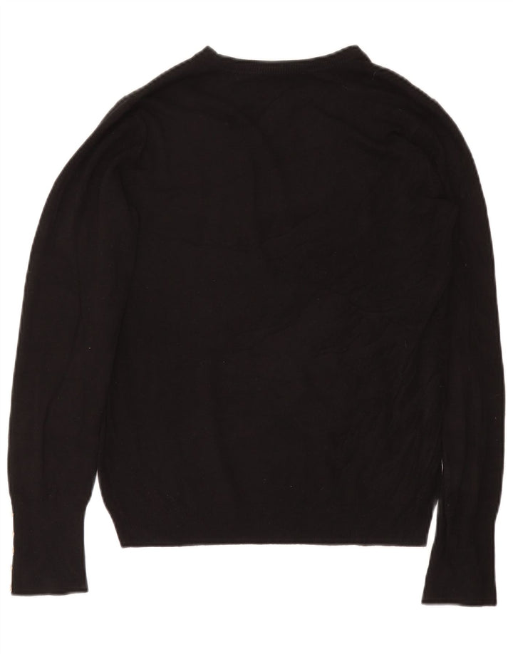 Maglione maglione girocollo da donna Zara UK 14 grande nero