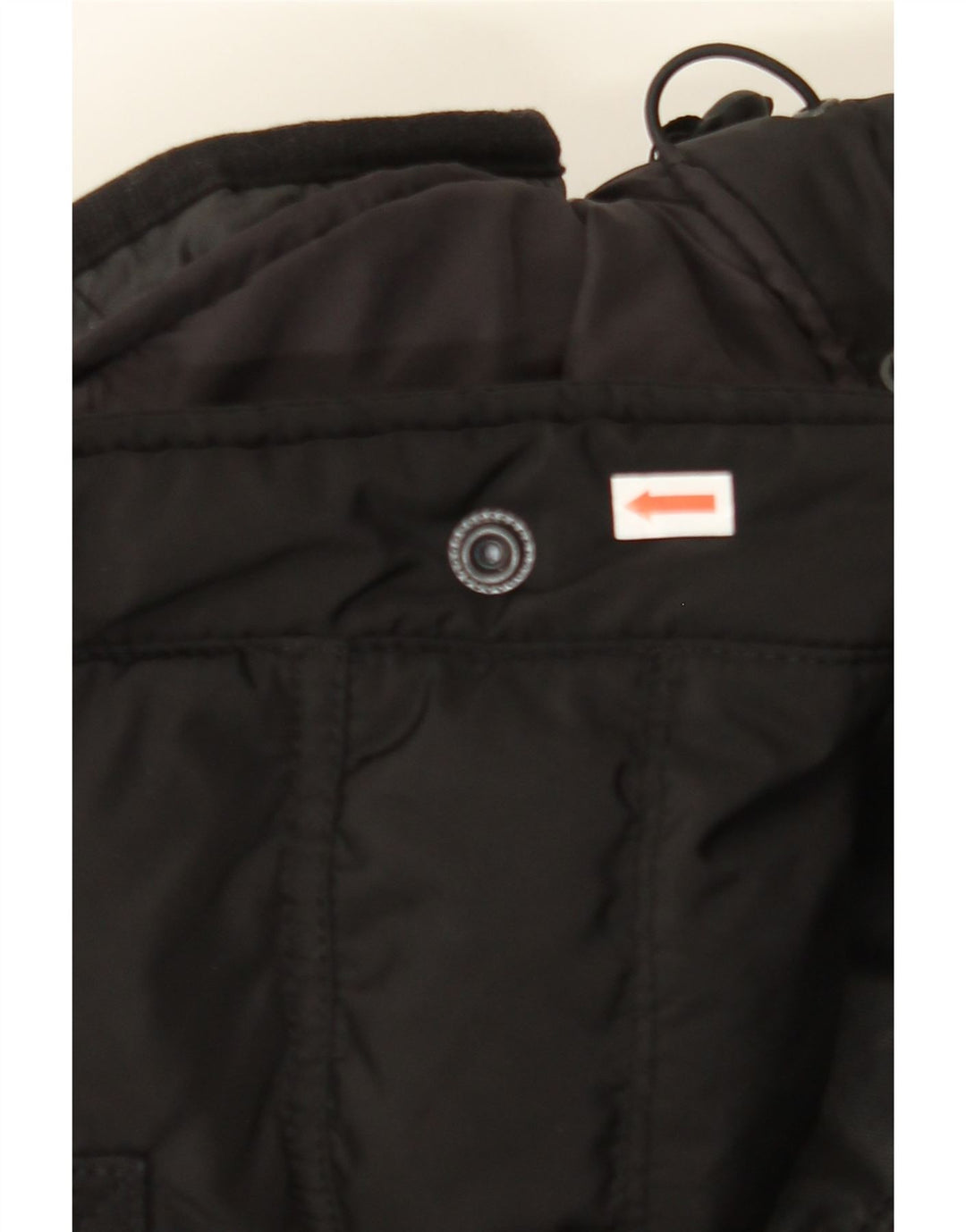 KHUJO Womens Hooded Padded Coat UK 10 Small Black Polyester Vintage KHUJO and Second-Hand KHUJO from Messina Hembry 