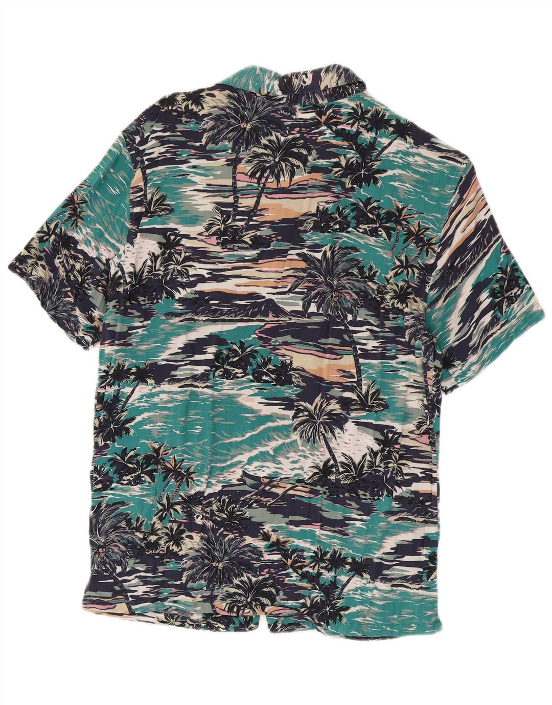 Maglia hawaiana a maniche corte da uomo Pull & Bear in viscosa multicolore media