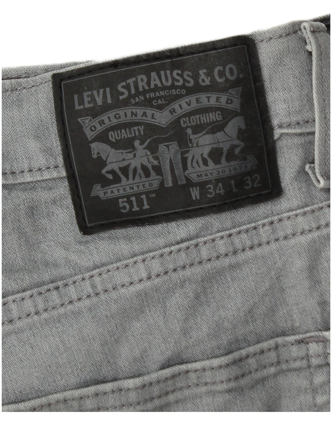 Jeans Levi's Uomo 511 Slim W34 L32 Cotone Grigio