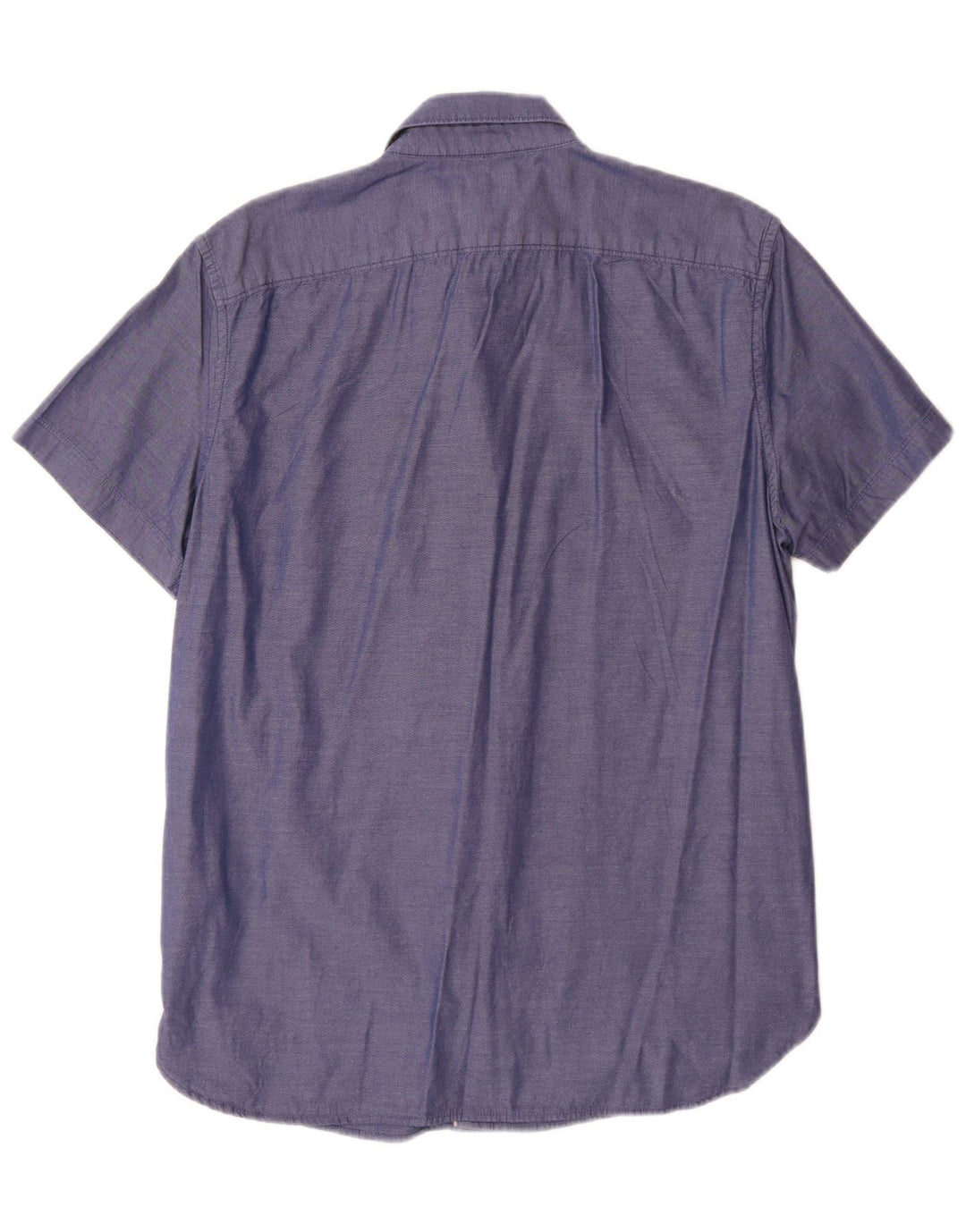 Camicia slim fit a maniche corte da uomo Timberland in cotone blu medio