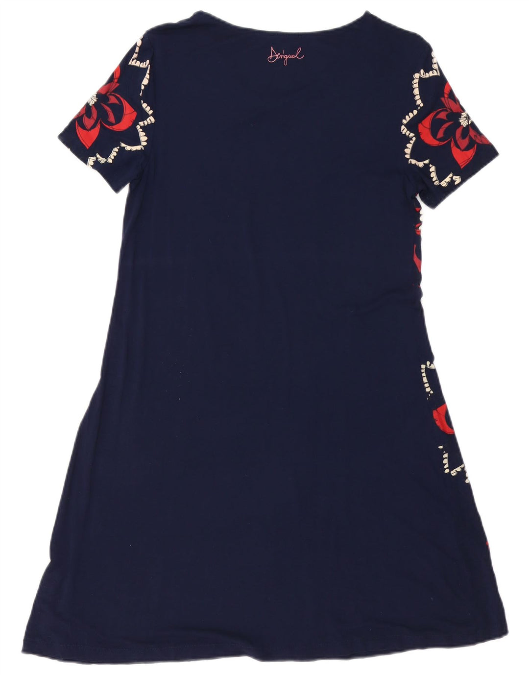 DESIGUAL Abito da donna a linea A con grafica UK 10 Piccolo blu navy floreale