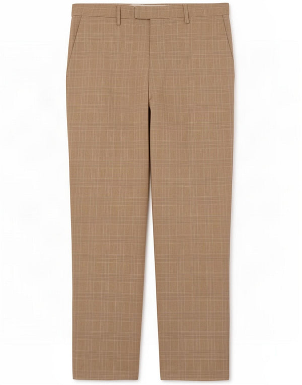 Pantaloni casual regolari da uomo Marks & Spencer W36 L31 pied de poule beige