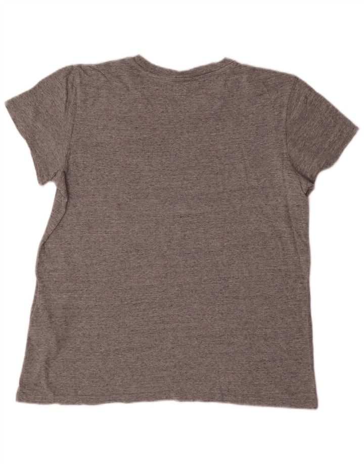 T-shirt da donna LEVI'S UK 16 grande cotone chiazzato grigio