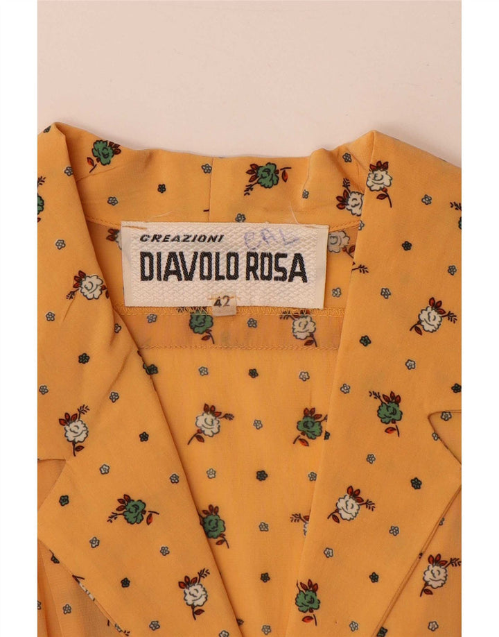 Abito camicia maxi pullover da donna Diavolo Rosa IT 42 Giallo medio floreale