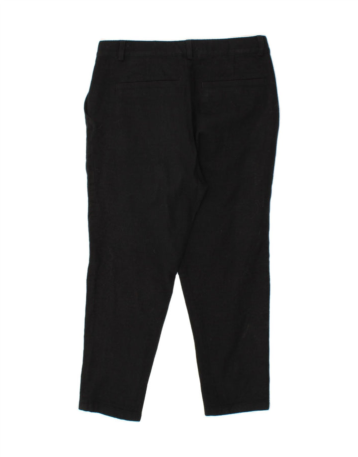 COS Womens Slim Cropped Trousers EU 48 2XL W32 L25 Black Vintage Cos and Second-Hand Cos from Messina Hembry 