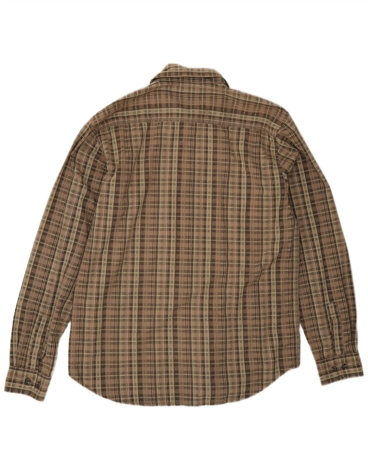 Camicia da uomo Columbia in cotone a quadri marrone medio