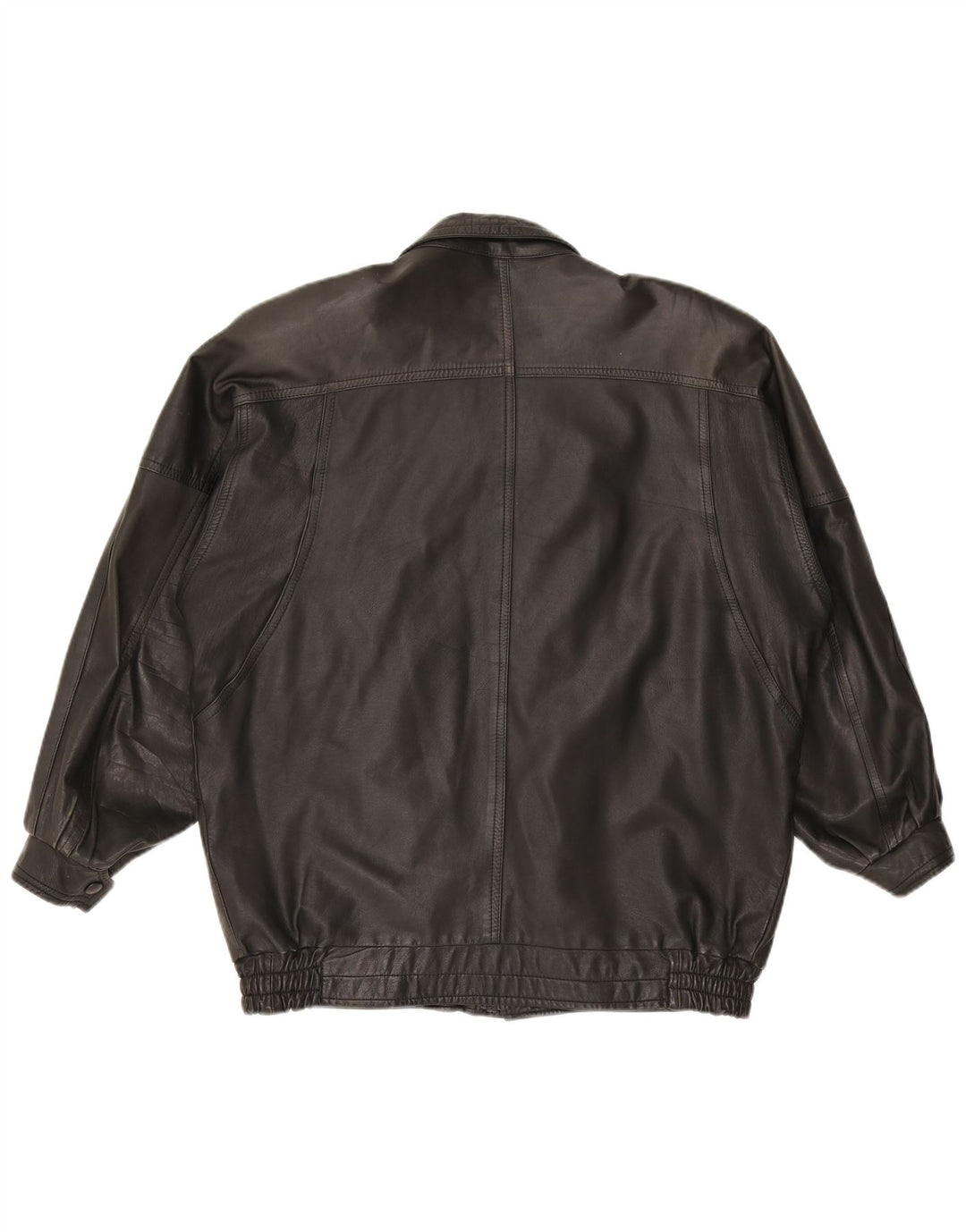 Giacca in pelle vintage da uomo UK 42 XL nera