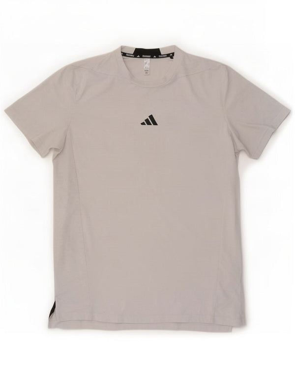 Adidas T-shirt da uomo Top grande grigio poliestere