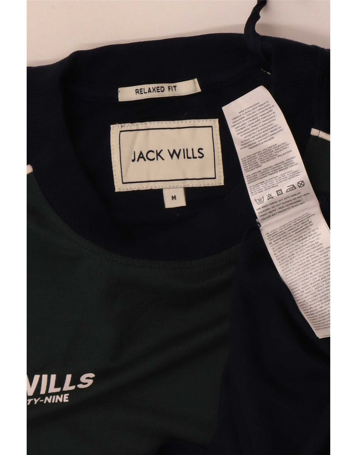 T-shirt grafica da uomo Jack Wills Top color block blu navy medio