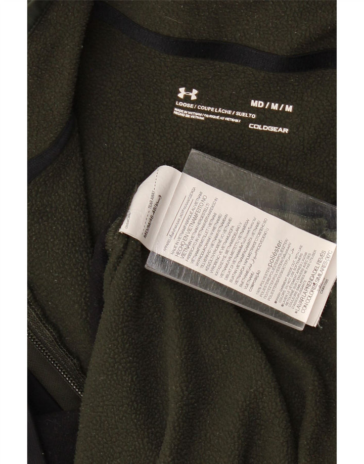 UNDER ARMOUR Felpa con grafica Cold Gear da uomo, media, kaki