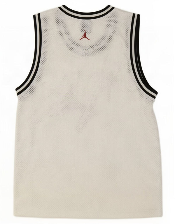 Jordan Canottiera grafica Dri Fit da uomo Medium White
