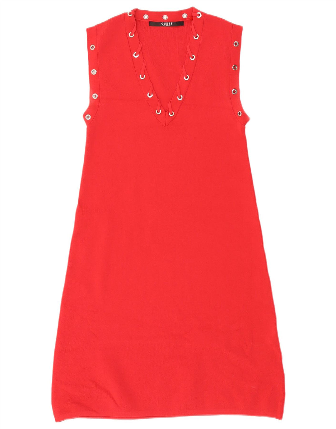 Abito a trapezio senza maniche da donna Guess UK 6 piccolo rosso
