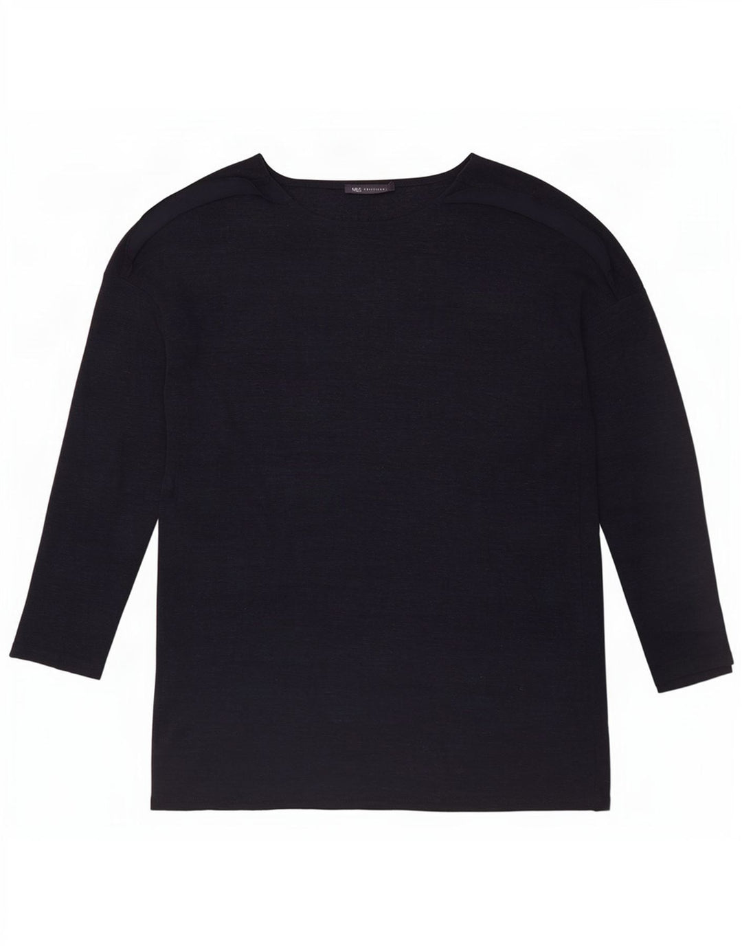 Marks & Spencer Top da donna a maniche lunghe UK 14 Large Blu Navy Poliestere