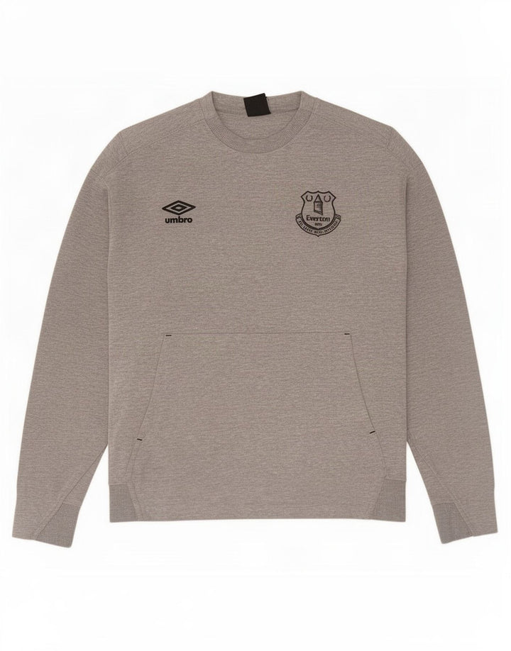 Felpa grafica da uomo Umbro Maglione in cotone grigio medio