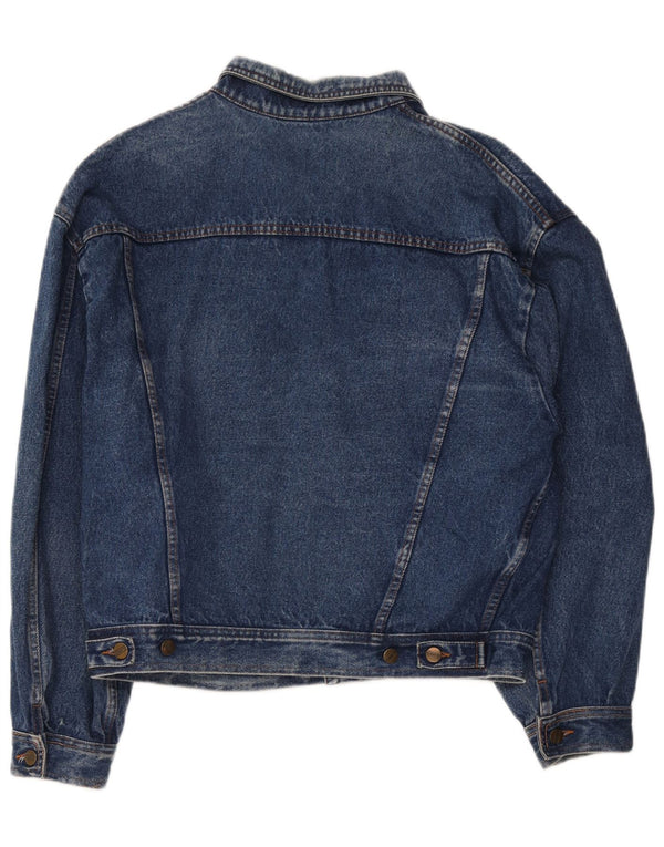 Giacca di jeans vintage da uomo IT 52 XL in cotone blu