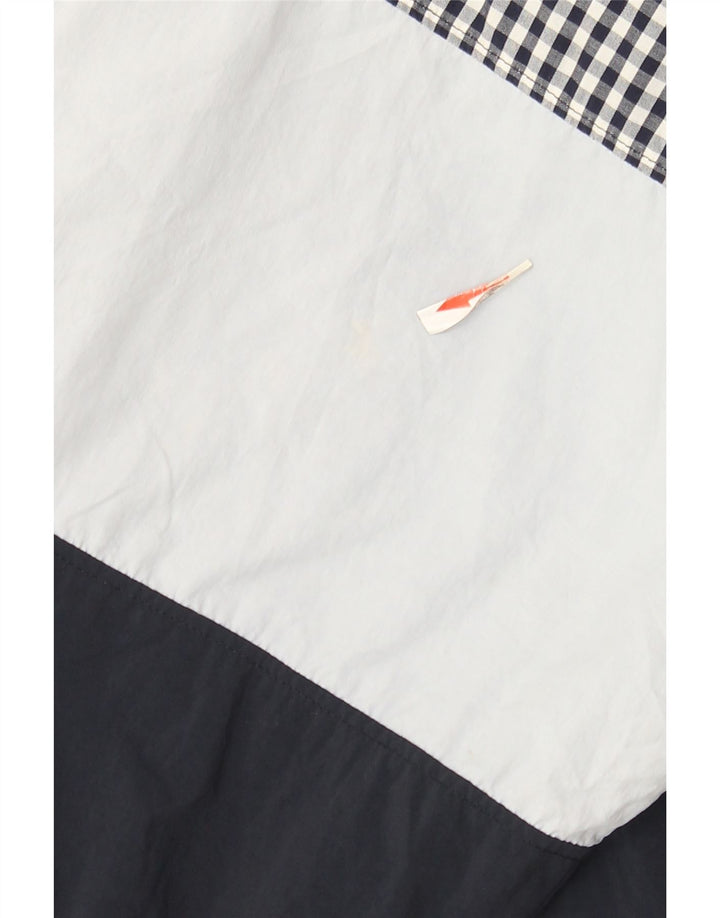 Giacca antipioggia da uomo Lyle & Scott UK 46 3XL Nylon color block blu navy