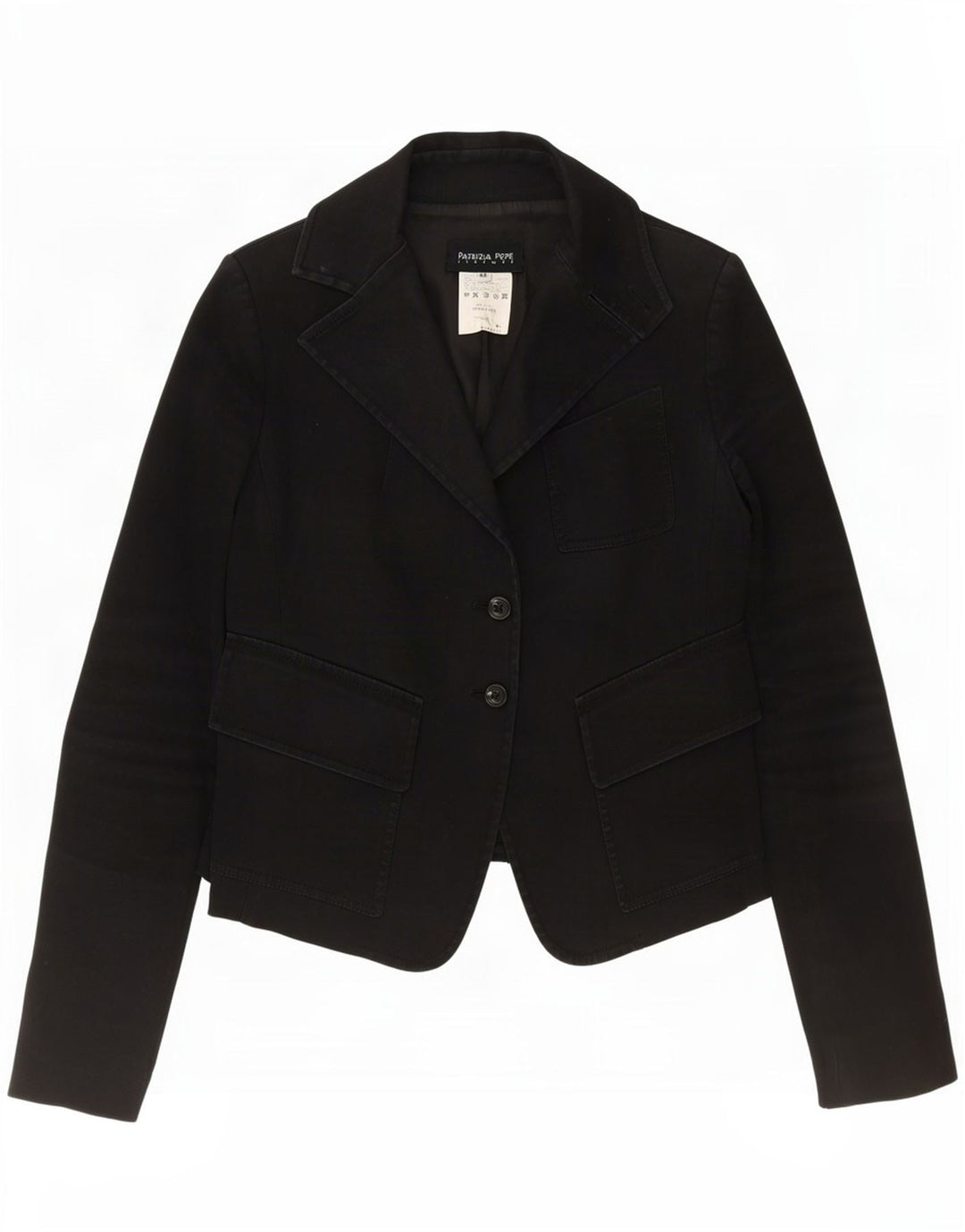 Giacca Blazer 2 Bottoni Donna Patrizia Pepe IT 44 Cotone Medio Nero