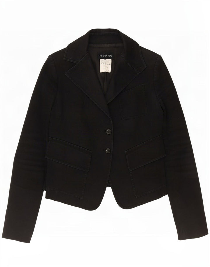Giacca Blazer 2 Bottoni Donna Patrizia Pepe IT 44 Cotone Medio Nero