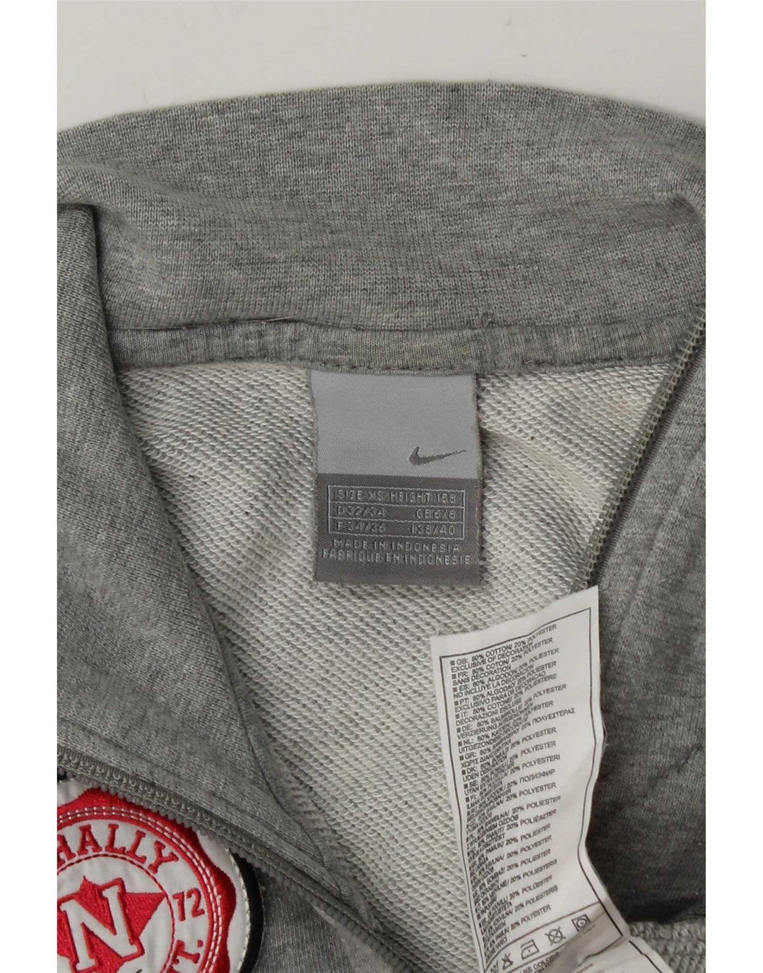 Giacca da tuta da donna Nike UK 6/8 XS cotone grigio