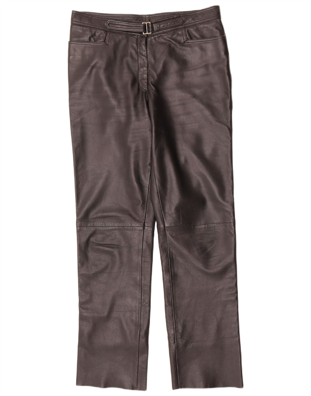 Pantaloni dritti in pelle da donna Maddox IT 44 medio W32 L32 neri