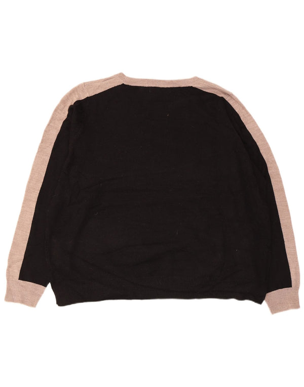 MARKS & SPENCER Maglione da donna con scollo a barca UK 20 2XL Nero