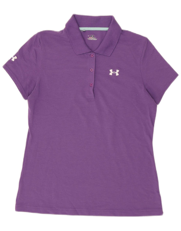 Polo da donna Under Armour Heat Gear UK 16 grande poliestere viola