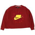Felpa con grafica corta oversize da donna Nike, maglione UK 14, rosso medio