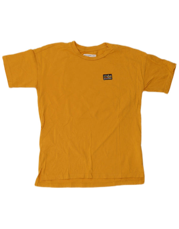 T-shirt grafica da bambino Abercrombie & Fitch 13-14 anni in cotone giallo