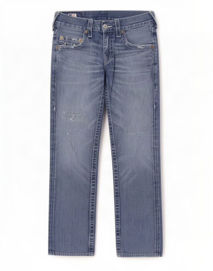 Jeans dritti da uomo True Religion W30 L30 cotone blu