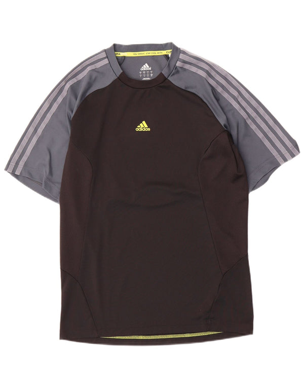 T-shirt Adidas Climacool da uomo Top Small Black Colourblock