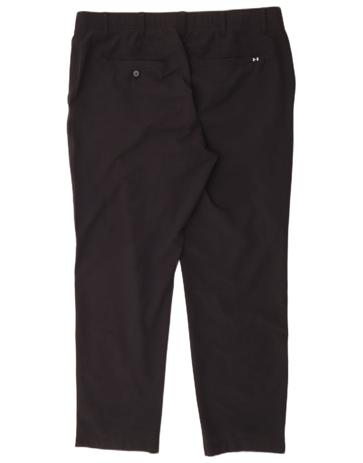 Pantaloni chino dritti da uomo Under Armour W40 L30 poliestere nero