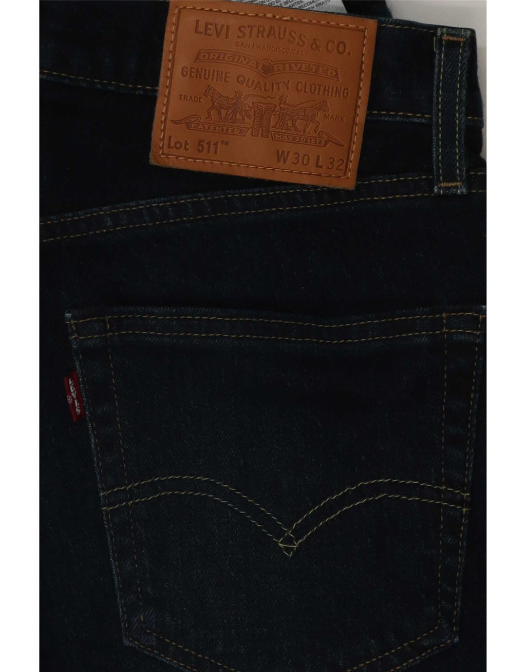 Levi's Uomo 511 Slim Jeans W30 L32 Blu Navy Cotone
