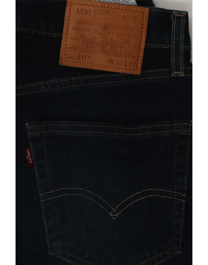 Levi's Uomo 511 Slim Jeans W30 L32 Blu Navy Cotone