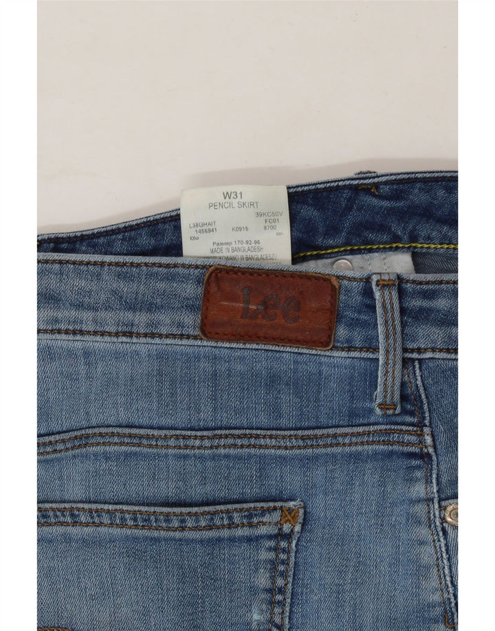 LEE Womens Denim Pencil Skirt W31 Medium  Blue Vintage Lee and Second-Hand Lee from Messina Hembry 