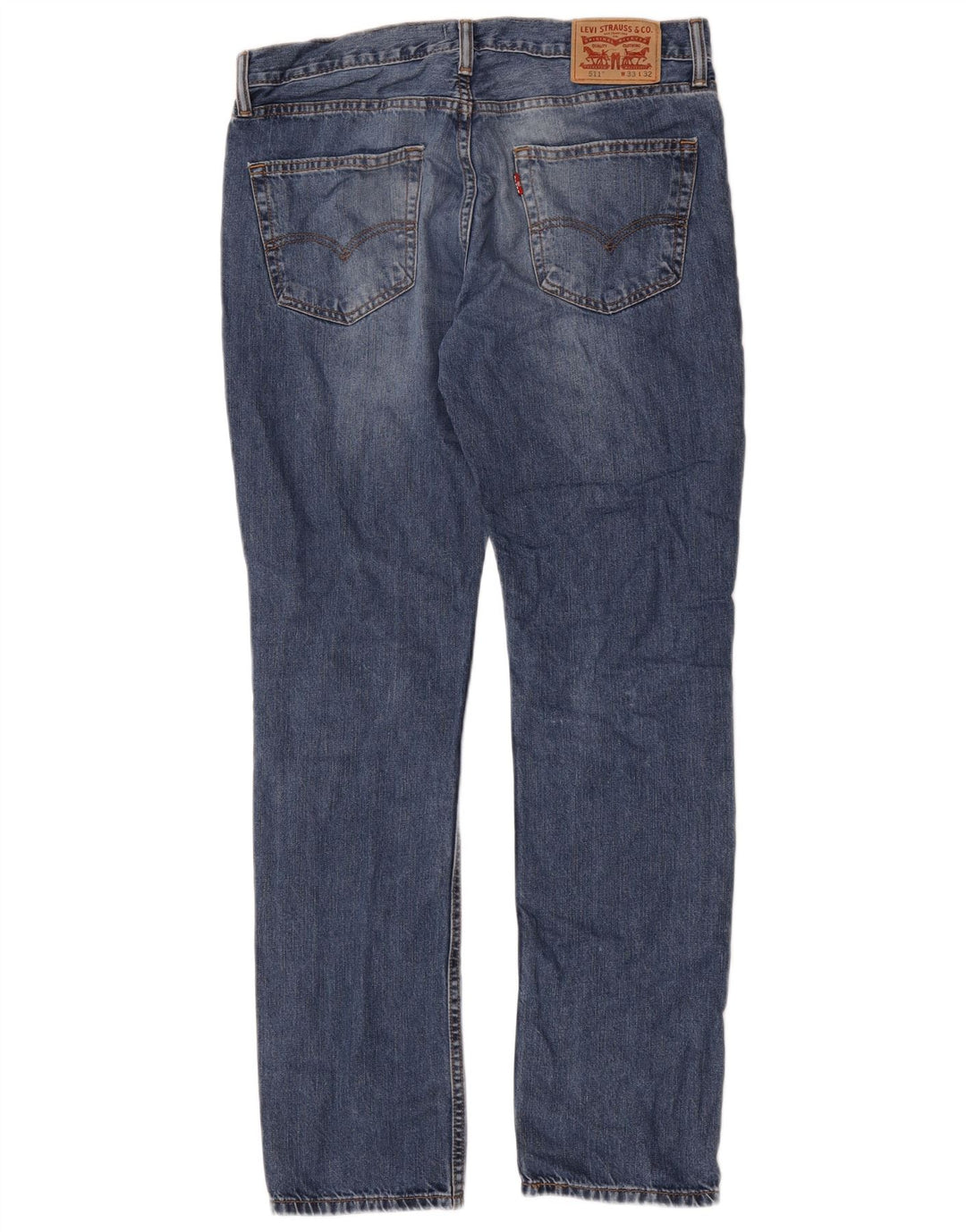 Levi's Uomo 511 Slim Jeans W33 L32 Cotone Blu