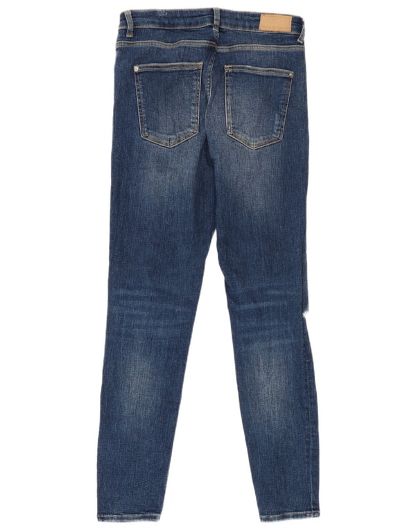 Jeans skinny effetto invecchiato Zara da donna EU 38 Small W28 L27 Blu