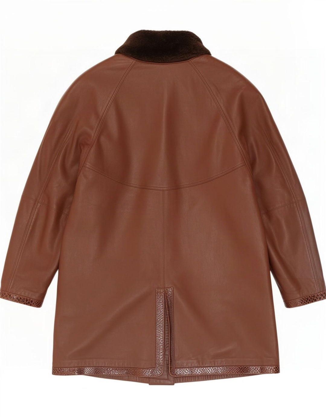 Cappotto in pelle da donna Vinci UK 14 Marrone medio