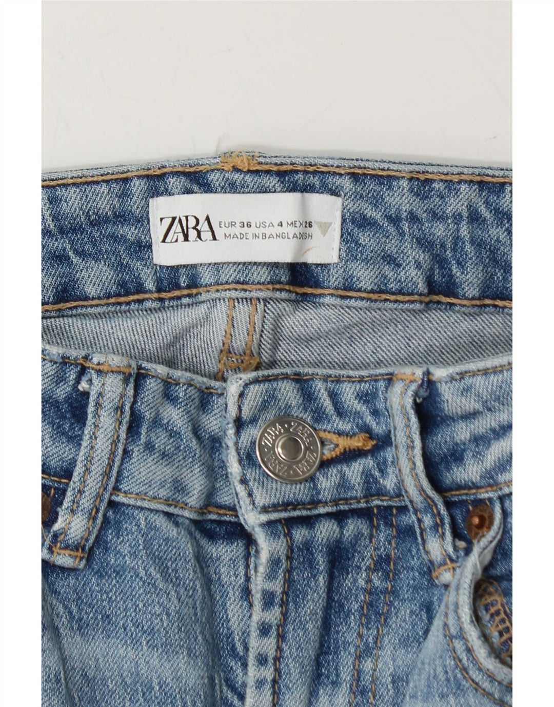 ZARA Womens Straight Jeans EU 36 XS W26 L30 Blue Vintage Zara and Second-Hand Zara from Messina Hembry 