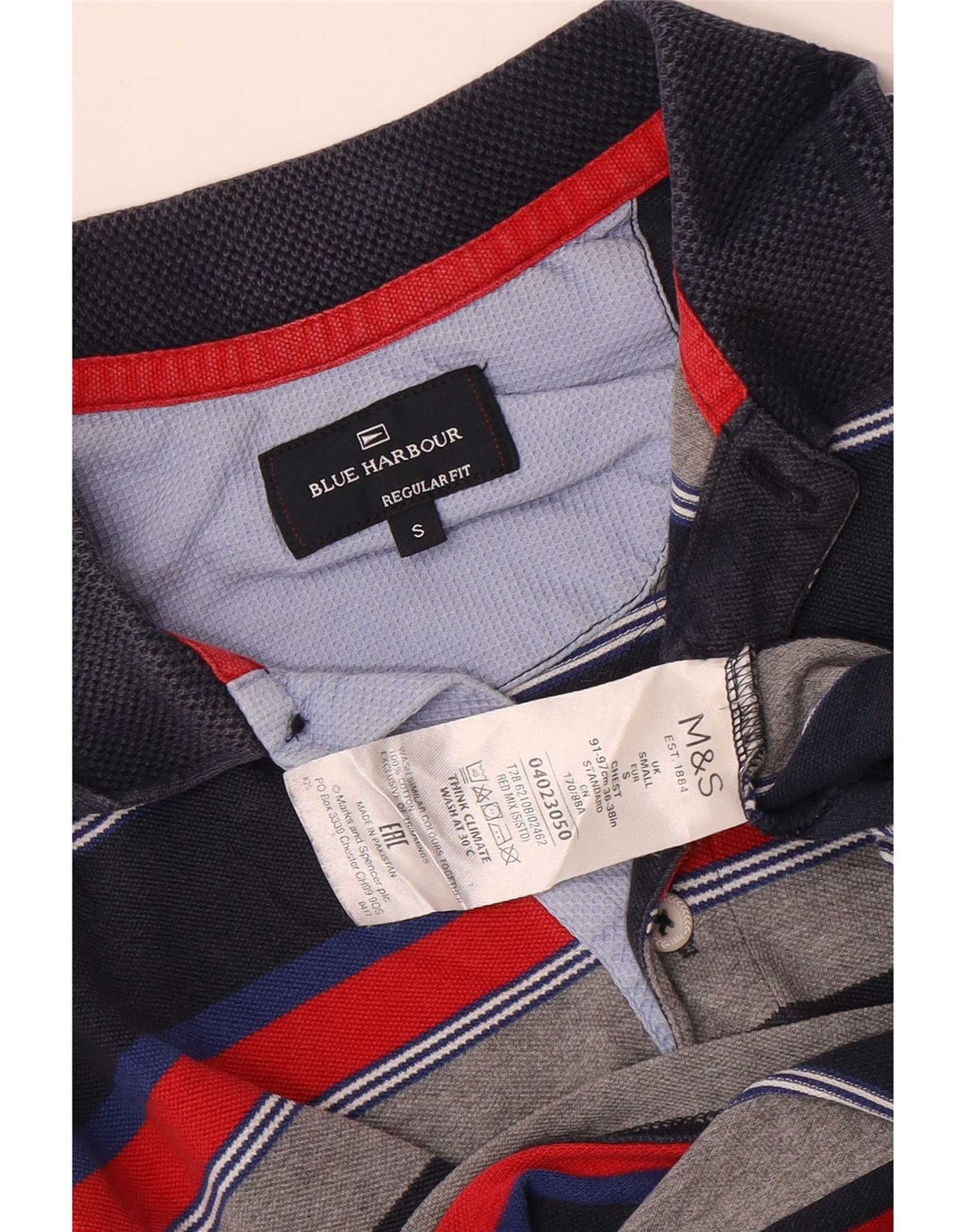 Polo Marks & Spencer da uomo blu Harbour piccola a righe multicolore