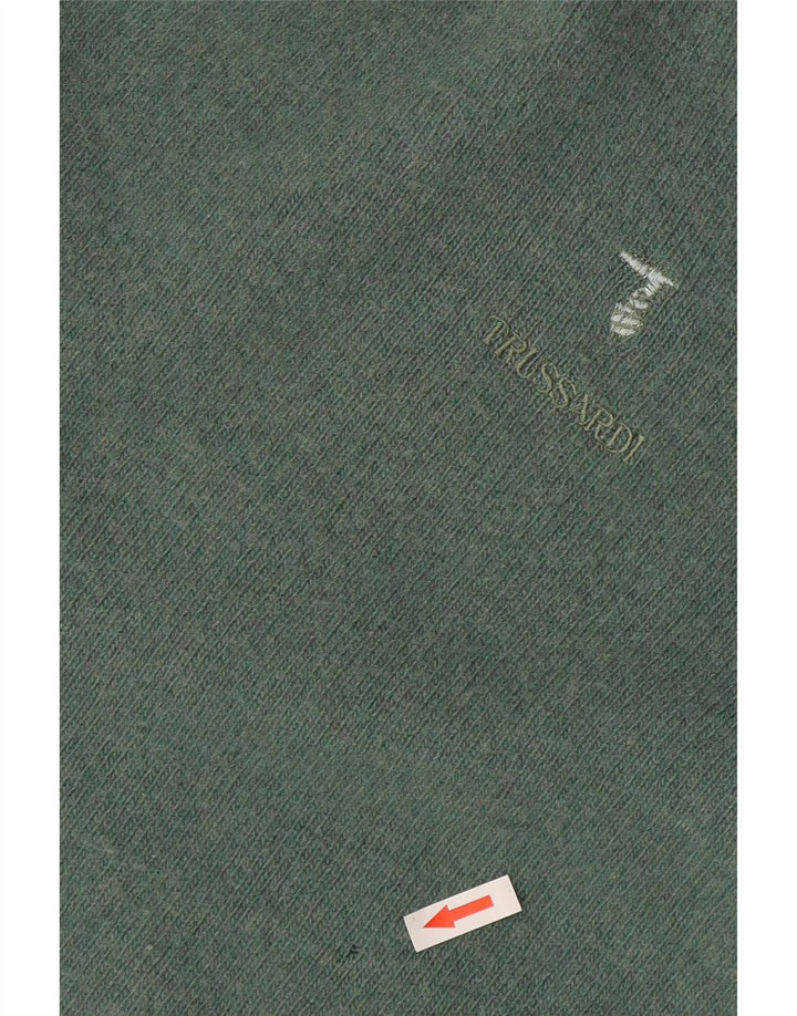 Maglione Trussardi Uomo Dolcevita in Lana Verde Medio