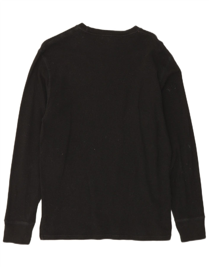 Polo Ralph Lauren Top da uomo a maniche lunghe in cotone nero medio