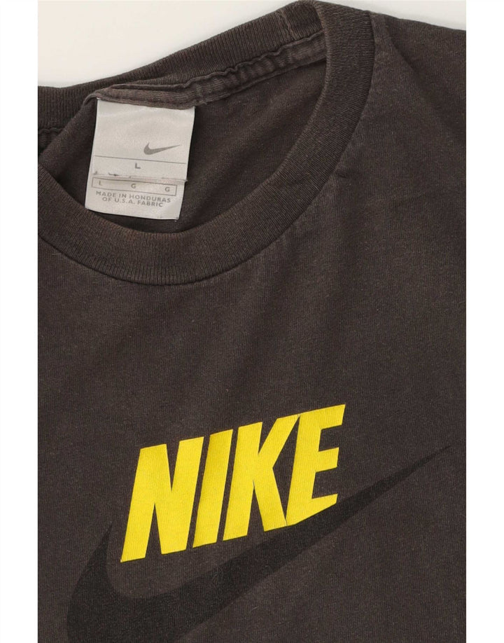 T-shirt grafica da uomo Nike Top grande in cotone grigio